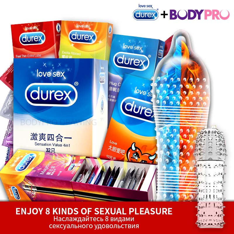 Genuine Durex Condoms Magibox Sensation Amazing Value Penis Cock Sleeve Natural Latex Extra Lubricated Condoms Sex Toy for Men - Pleasure Bar