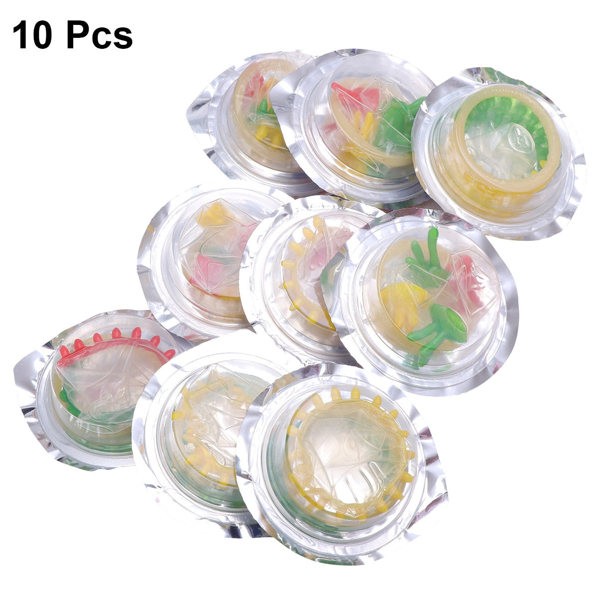 10pcs Colorful Flower Natural latex Condoms Safe Penis Sleeve Adult Sex Life Supplies Ultra-Thin Health Products (Small Flower) - Pleasure Bar