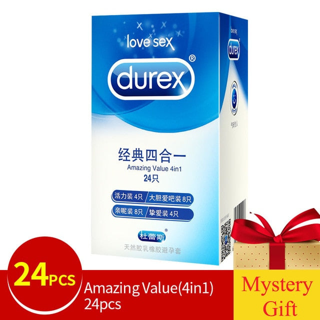 Genuine Durex Condoms Magibox Sensation Amazing Value Penis Cock Sleeve Natural Latex Extra Lubricated Condoms Sex Toy for Men - Pleasure Bar