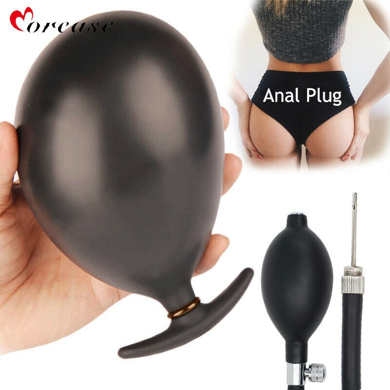 Oversized Silicone Anal Plug Inflate Butt Expandable Anal Dilator Air-filled Large Pump Dildo Sex Balls Toys For Women Men Gays - Pleasure Bar