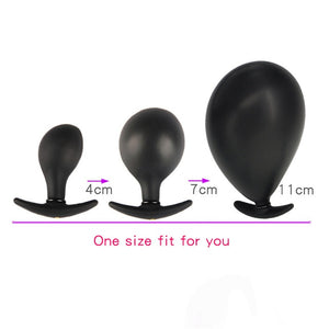 Oversized Silicone Anal Plug Inflate Butt Expandable Anal Dilator Air-filled Large Pump Dildo Sex Balls Toys For Women Men Gays - Pleasure Bar