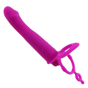 Silicone Double Penetration Penis Vibrator Strap on Dildo Vibrator Anal Plug Prostate Massage Anal Plug Sex Toys for Men Sexo - Pleasure Bar