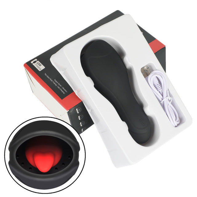 Blowjob Sex Toy for Men - Feels like Deep Throat / Automatic Penis Pump Vibrators Tongue Licking Glans and Massager  - Pleasure Bar