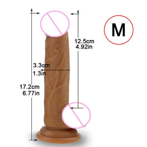 New Skin feeling Realistic Big Dildo Flexible Penis Dick With Suction Cup Strap-on Female Masturbation Strapon Dildo For Women - Pleasure Bar