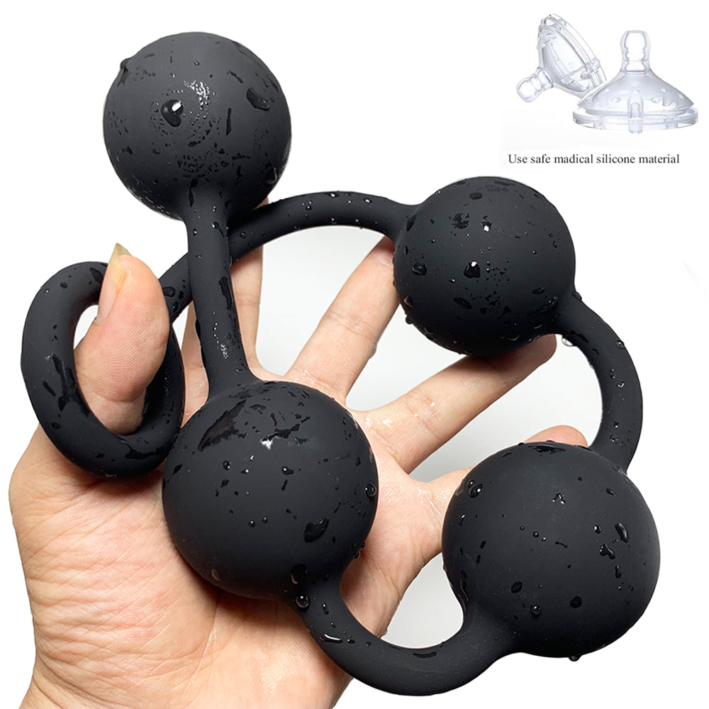 Large Anal Beads Silicone Butt Plug Sex Products For Adults Erotic Toys Anal Balls For Woman Gay Men Anus Dilator Intimate Goods - Pleasure Bar