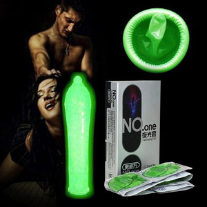 Super Thin Natural Latex Night Glowing Condom Adult Men Long Lasting Condoms Lubrication Safer Sex Penis Sleeve Condoms 8pcs/box - Pleasure Bar