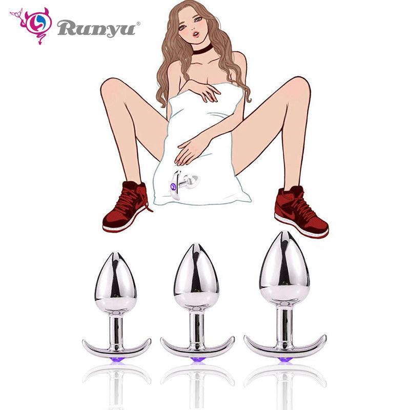 Intimate Metal Anal Plug With Masturbador Masculino Butt Plug Electro Sex Vibrator Anal Bead Anu Dilator Anal Toys for Men/Women - Pleasure Bar