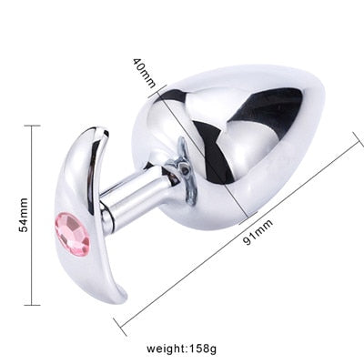 Intimate Metal Anal Plug With Masturbador Masculino Butt Plug Electro Sex Vibrator Anal Bead Anu Dilator Anal Toys for Men/Women - Pleasure Bar