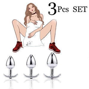 Intimate Metal Anal Plug With Masturbador Masculino Butt Plug Electro Sex Vibrator Anal Bead Anu Dilator Anal Toys for Men/Women - Pleasure Bar