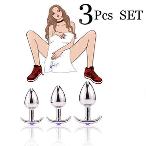 Intimate Metal Anal Plug With Masturbador Masculino Butt Plug Electro Sex Vibrator Anal Bead Anu Dilator Anal Toys for Men/Women - Pleasure Bar