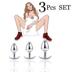 Intimate Metal Anal Plug With Masturbador Masculino Butt Plug Electro Sex Vibrator Anal Bead Anu Dilator Anal Toys for Men/Women - Pleasure Bar