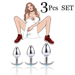 Intimate Metal Anal Plug With Masturbador Masculino Butt Plug Electro Sex Vibrator Anal Bead Anu Dilator Anal Toys for Men/Women - Pleasure Bar