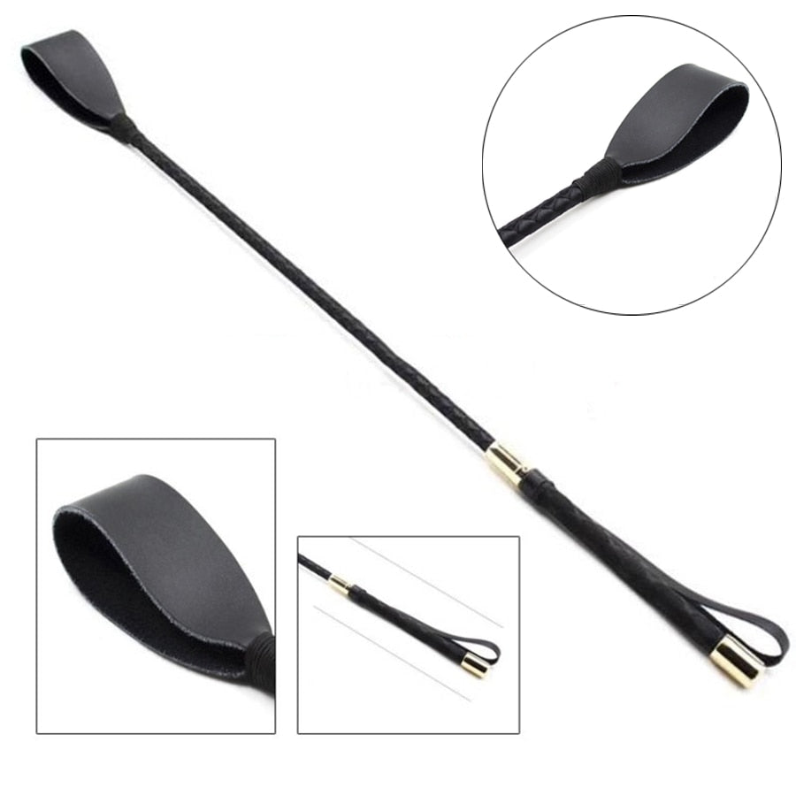 Bondage Boutique Slim Leather Riding Crop Horse Whip pony Spanking Knout BDSM Lash Fetish Flogger Sex Product For Couples Women - Pleasure Bar