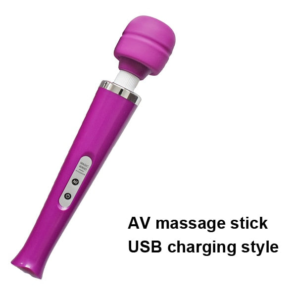 New 10 Speeds Magic Wand Massager,Big Magic Wand Massage Stick AV Vibrators Sexy Clit Vibrator Sex Toys for Women 32 * 6CM - Pleasure Bar