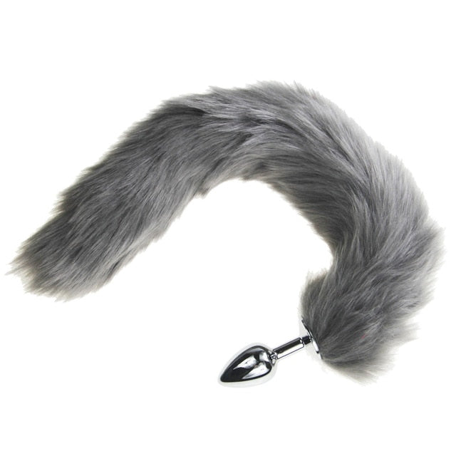 bdSM Dog Fox Tail Anal Plug sexy Toys Metal Fake Furry Butt Plug BDSM Flirt Anus Plug For Women role Games Product For Couples - Pleasure Bar