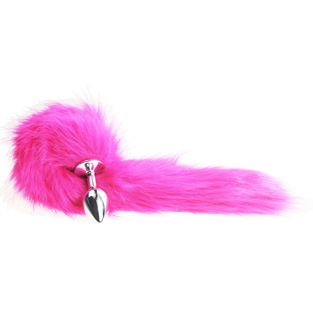 bdSM Dog Fox Tail Anal Plug sexy Toys Metal Fake Furry Butt Plug BDSM Flirt Anus Plug For Women role Games Product For Couples - Pleasure Bar