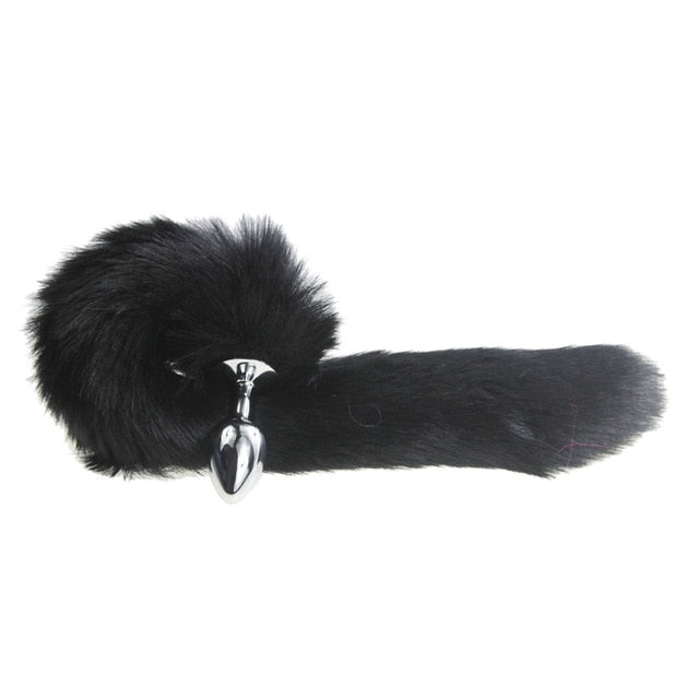 bdSM Dog Fox Tail Anal Plug sexy Toys Metal Fake Furry Butt Plug BDSM Flirt Anus Plug For Women role Games Product For Couples - Pleasure Bar