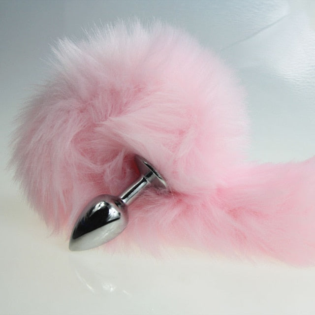 bdSM Dog Fox Tail Anal Plug sexy Toys Metal Fake Furry Butt Plug BDSM Flirt Anus Plug For Women role Games Product For Couples - Pleasure Bar