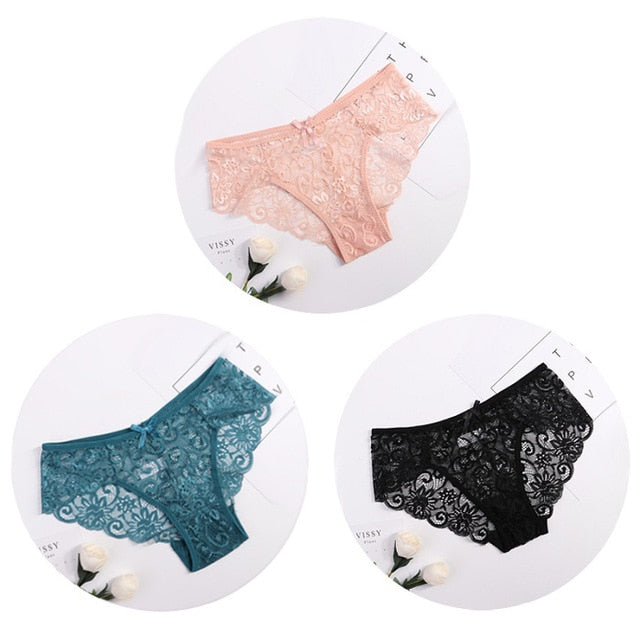 Sexy Women Lace Panties (3 pieces Pack) - Pleasure Bar