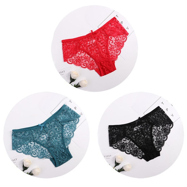 Sexy Women Lace Panties (3 pieces Pack) - Pleasure Bar