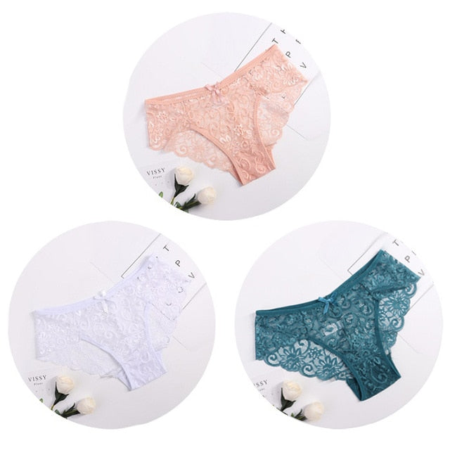 Sexy Women Lace Panties (3 pieces Pack) - Pleasure Bar