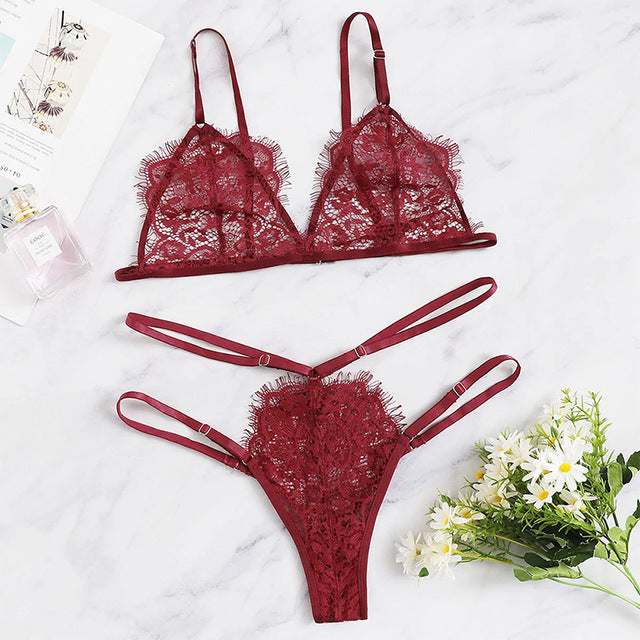 Polyester Lace Lingerie (Bra Sets and Breathable Underwear Sets) - Pleasure Bar