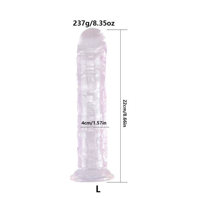 Realistic Dildo With Super Strong Suction Cup Erotic Jelly Dildo Sex Toys for Woman Artificial Penis G-spot Simulation - Pleasure Bar