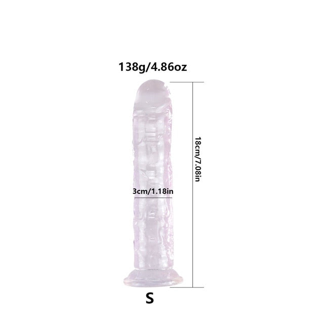 Realistic Dildo With Super Strong Suction Cup Erotic Jelly Dildo Sex Toys for Woman Artificial Penis G-spot Simulation - Pleasure Bar