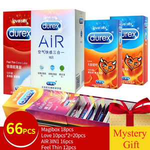 Genuine Durex Condoms Magibox Sensation Amazing Value Penis Cock Sleeve Natural Latex Extra Lubricated Condoms Sex Toy for Men - Pleasure Bar