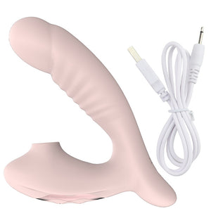 Clitoral Sucking G Spot Dildo Vibrator with 10 Powerful Modes Clit Sucker Rechargeable Clitoris Stimulator Sex Toys for Women - Pleasure Bar