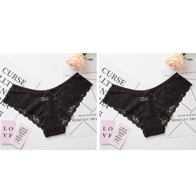 Sexy Lace Transparent Panties Underwear / Low Waist Ladies Female  - Pleasure Bar