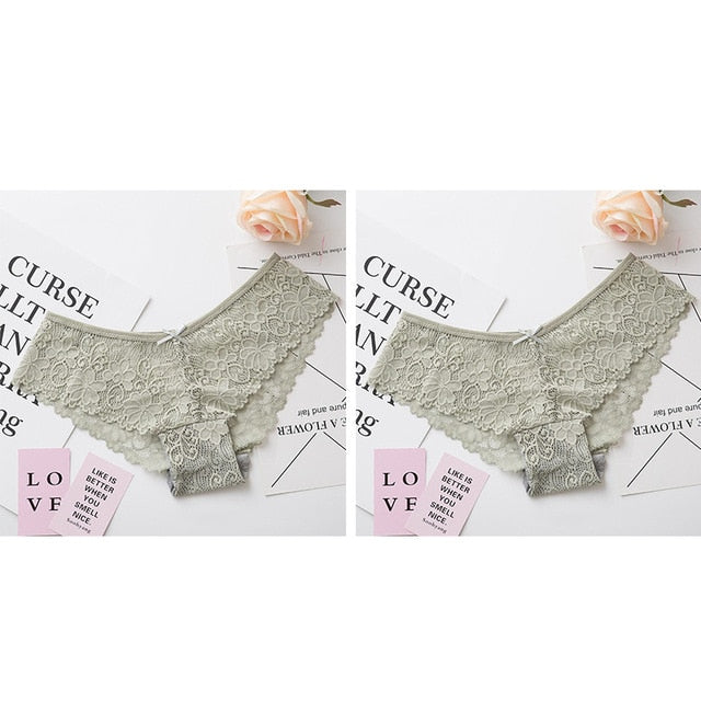 Sexy Lace Transparent Panties Underwear / Low Waist Ladies Female  - Pleasure Bar