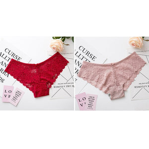 Sexy Lace Transparent Panties Underwear / Low Waist Ladies Female  - Pleasure Bar