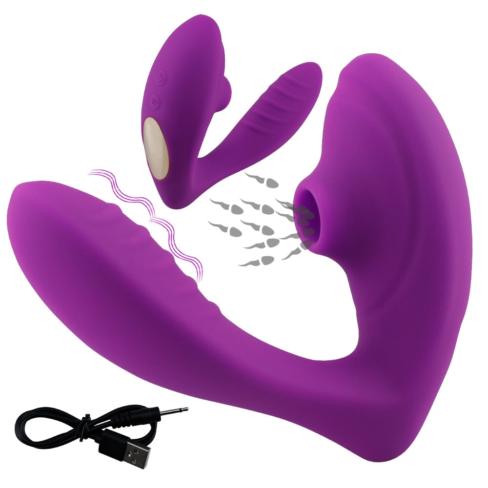 Vagina Sucking Vibrator 10 Speeds Vibrating Sucker Oral Sex Suction Clitoris Stimulator Erotic Sex Toy for Women Sexual Wellness - Pleasure Bar