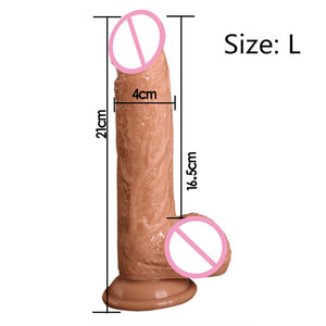 7/8 Inch Huge Realistic Dildo Silicone Penis Dong with Suction Cup for Women Masturbation Lesbain Sex Toy - Pleasure Bar