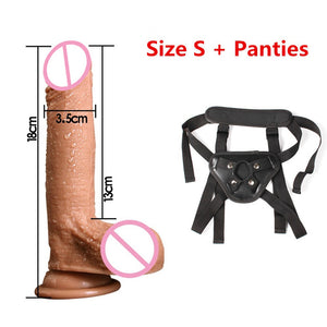 7/8 Inch Huge Realistic Dildo Silicone Penis Dong with Suction Cup for Women Masturbation Lesbain Sex Toy - Pleasure Bar