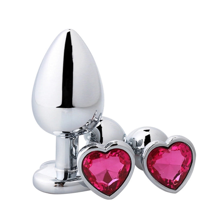 Heart shaped metal anal plug Sex Toys Stainless Smooth Steel Butt Plug Tail Crystal Jewelry Trainer For Women/Man Anal Dildo - Pleasure Bar