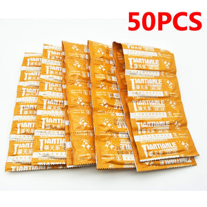 50PCS Ultra thin Condoms For Men Natural Latex Condom with Lots Lube Contraception Toys G Spot Penis Sleeve Adult Sex Products - Pleasure Bar