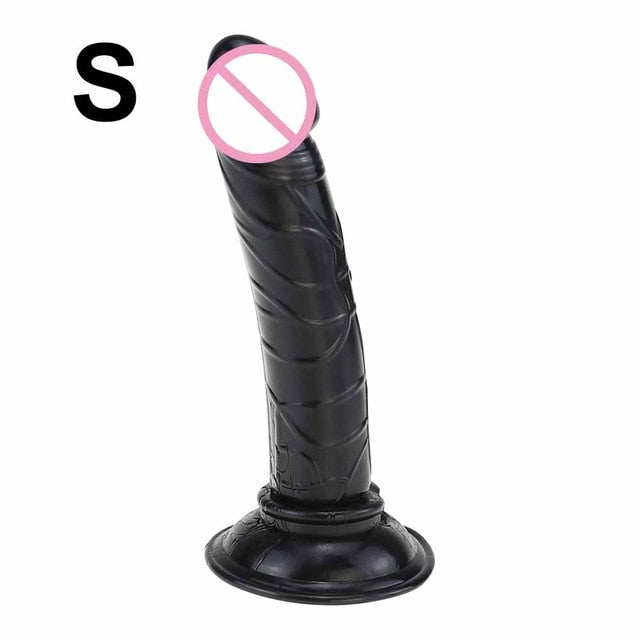 Realistic Dildos Jelly Dong Sex Toys for Women Flexible Cock with Curved Shaft Crystal Dildo Vaginal G-spot Massage for Beginner - Pleasure Bar