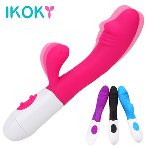 IKOKY Dildo Vibrator 7 Speed G-Spot Rabbit Vibrator Clitoris Stimulator Vaginal Massager Sex Toys for Women Female Masturbation - Pleasure Bar