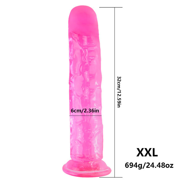 Realistic Dildo With Super Strong Suction Cup Erotic Jelly Dildo Sex Toys for Woman Artificial Penis G-spot Simulation - Pleasure Bar