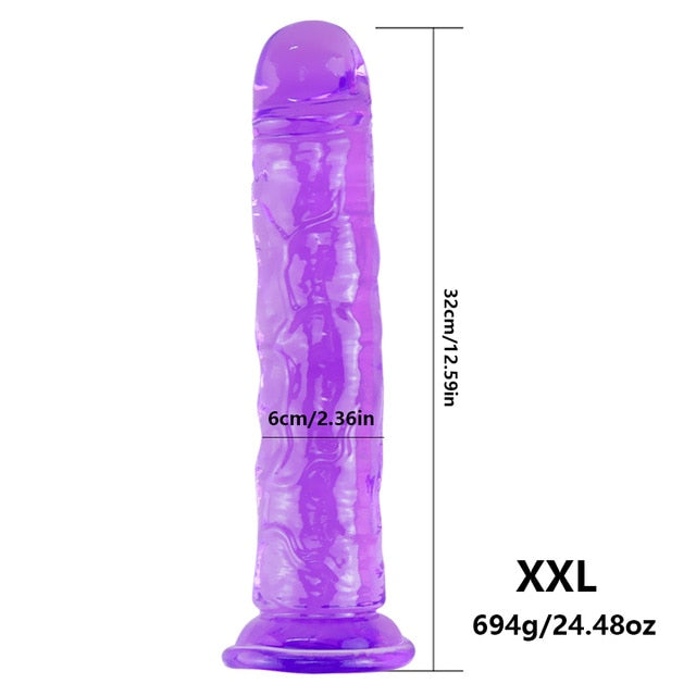 Realistic Dildo With Super Strong Suction Cup Erotic Jelly Dildo Sex Toys for Woman Artificial Penis G-spot Simulation - Pleasure Bar