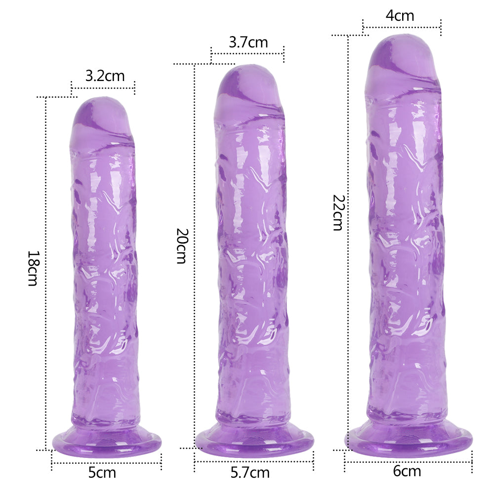 Erotic Soft Jelly Dildo Anal Butt Plug Realistic Penis Strong Suction Cup Dick Toy for Adult G-spot Orgasm Sex Toys for Woman - Pleasure Bar