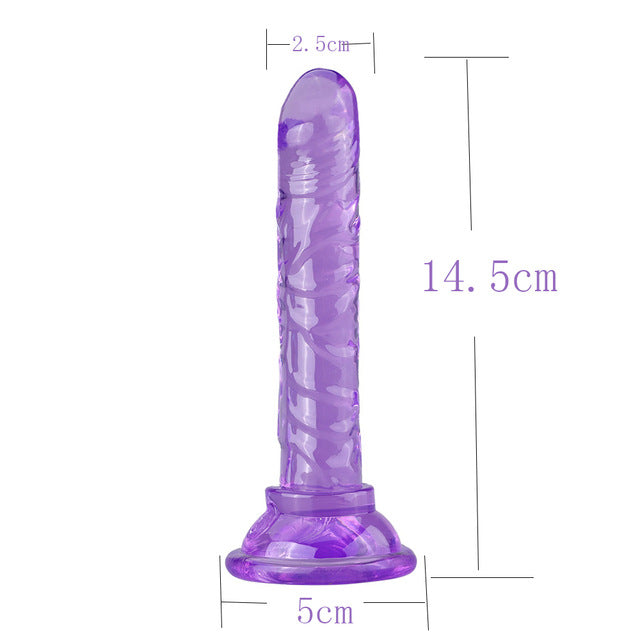 Erotic Soft Jelly Dildo Anal Butt Plug Realistic Penis Strong Suction Cup Dick Toy for Adult G-spot Orgasm Sex Toys for Woman - Pleasure Bar