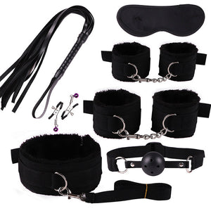 SMLOVE Sex Handcuffs Collar Whip Gag Nipple Clamps BDSM Bondage Rope Erotic Adult Sex Toys For Woman Couples Anal Butt Plug Tail - Pleasure Bar