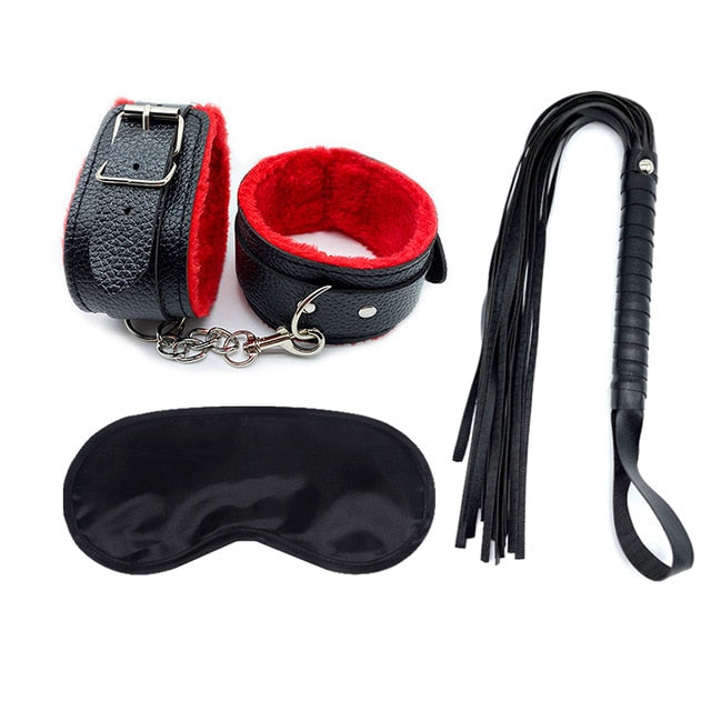 SMLOVE Sex Handcuffs Collar Whip Gag Nipple Clamps BDSM Bondage Rope Erotic Adult Sex Toys For Woman Couples Anal Butt Plug Tail - Pleasure Bar