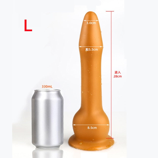 Soft Long Anal Plug Dildo Huge Butt Plug With Suction Cup Adult Erotic Sex Toys for Woman Men Prostate Massgae Big Anus Dilator - Pleasure Bar