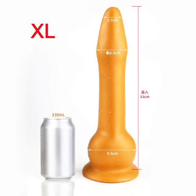 Soft Long Anal Plug Dildo Huge Butt Plug With Suction Cup Adult Erotic Sex Toys for Woman Men Prostate Massgae Big Anus Dilator - Pleasure Bar